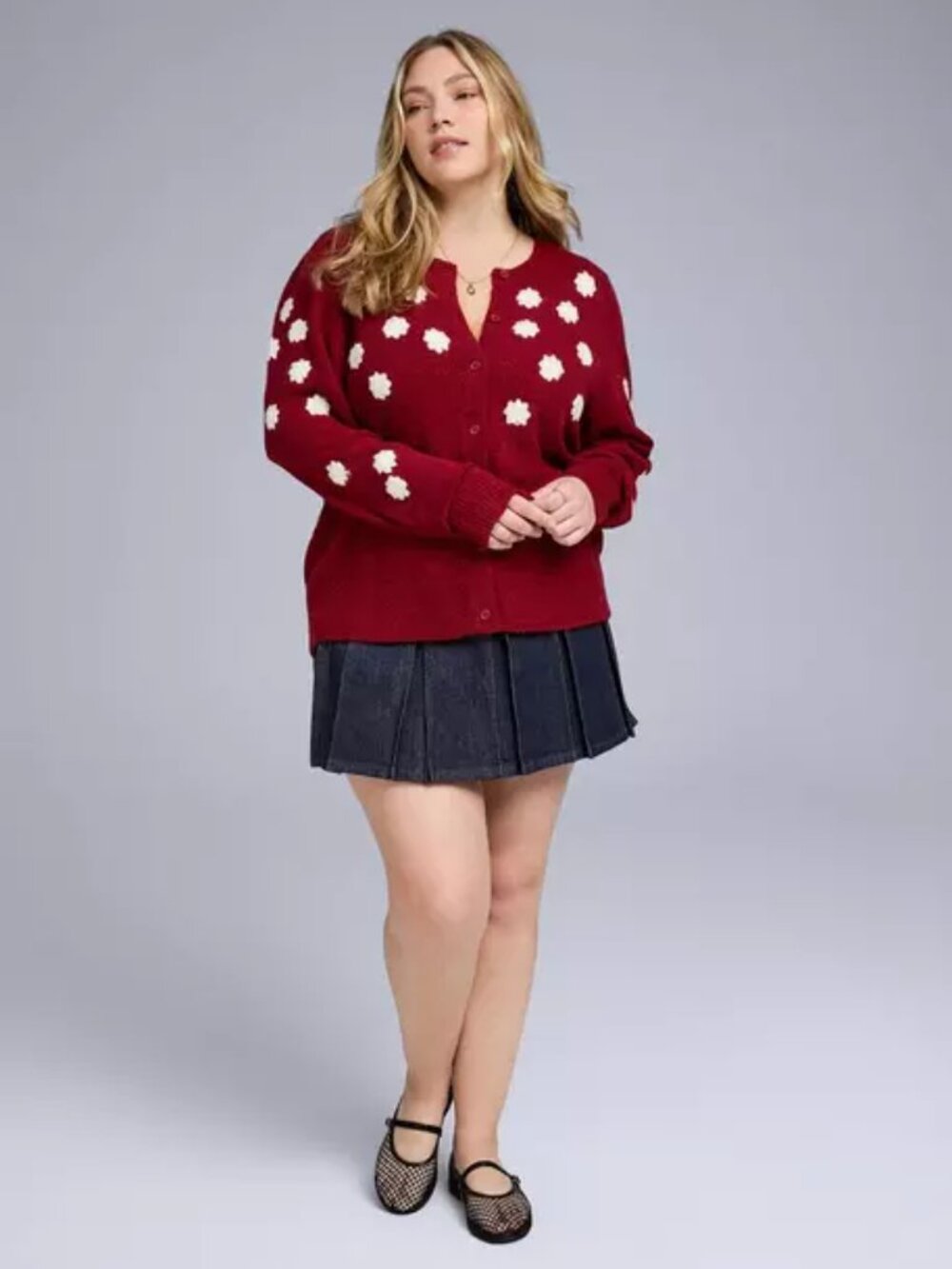 Torrid Belle Isle Cardigan Button Down Crew Sweater Ribbed Knit Red Plus Size 3X